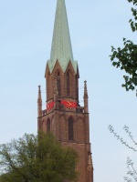 Montage der Kirchturmscheife 14