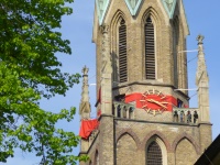 Montage der Kirchturmscheife 19